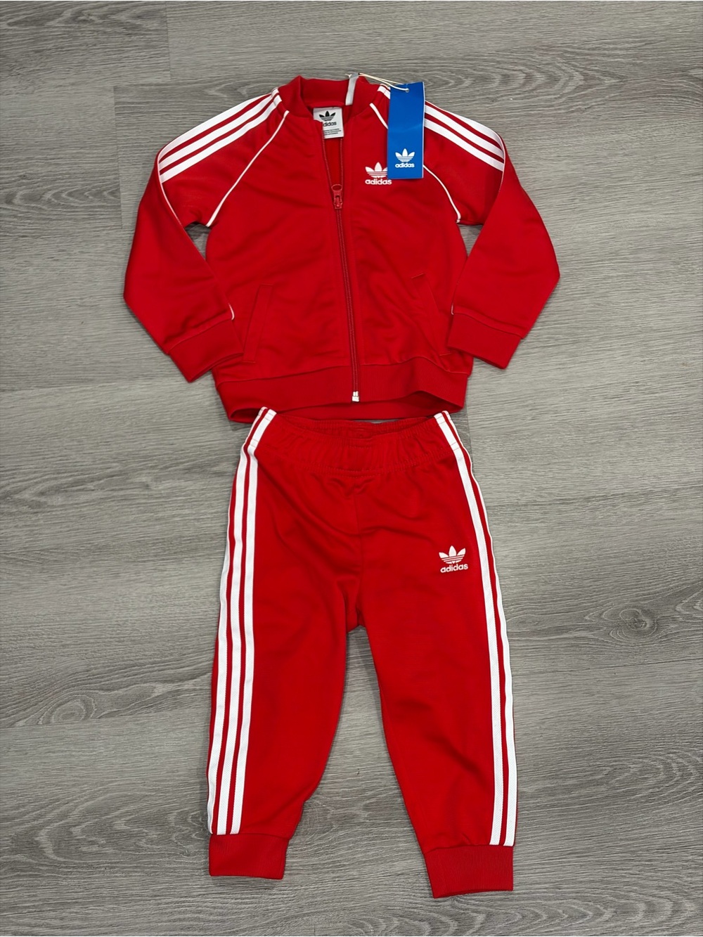 NWT Adidas Originals SST Tracksuit Red Boys 2T